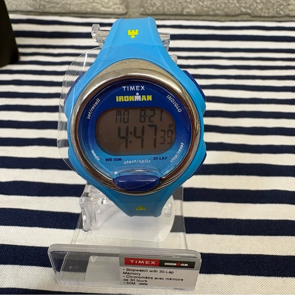 Timex Ironman Light Blue Digital Watch With Water Resistance upto 50M - Picture 4 of 9